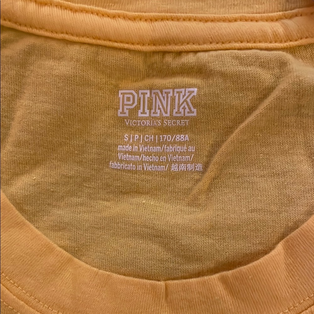 Victoria's Secret Pink Yellow Long Sleeve Shirt - Picture 2 of 7